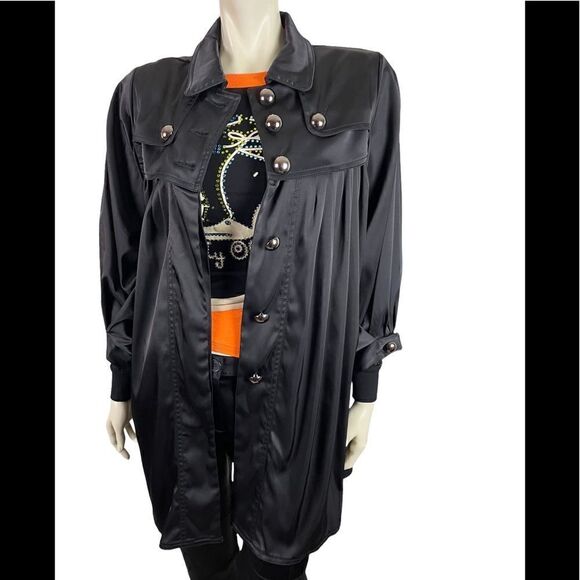 Romeo & Juliet Couture Black Swing Coat Size Large - Picture 3 of 10